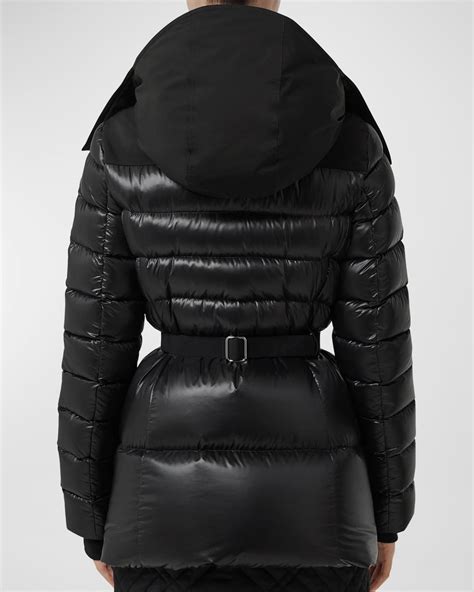 burberry women's puffer coat|burberry burniston belted puffer coat.